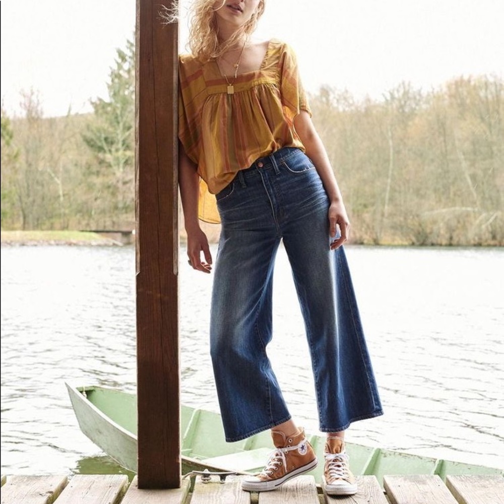 Madewell wide leg crop jeans